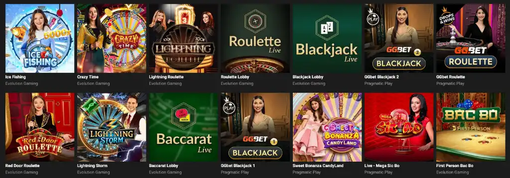 GGbet élő kaszinó játékok, online kaszinó élmény magyar játékosoknak