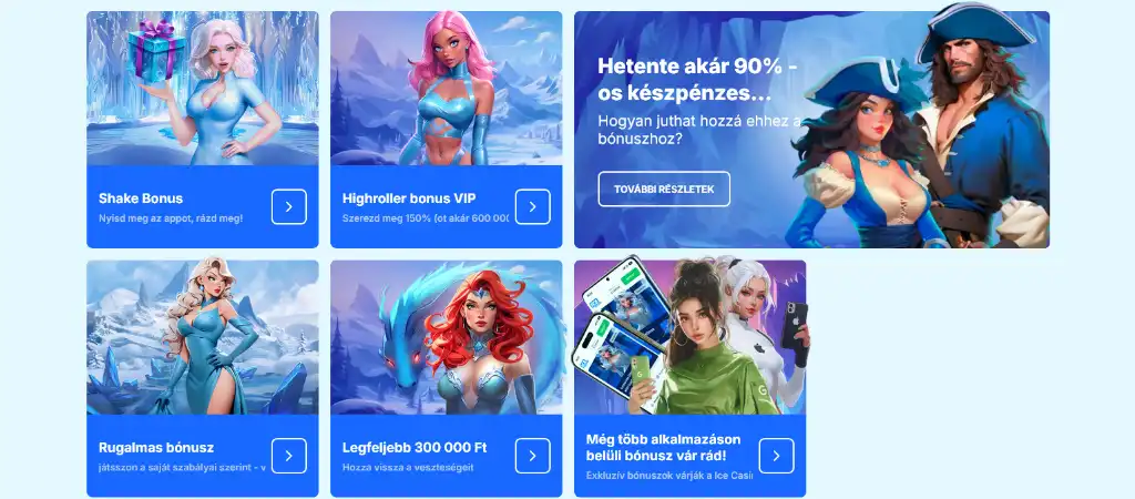 Ice Casino online kaszinó bónuszok és VIP ajánlatok magyar játékosok számára