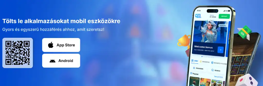Ice Casino mobilalkalmazás letöltési lehetőség iOS és Android eszközökre