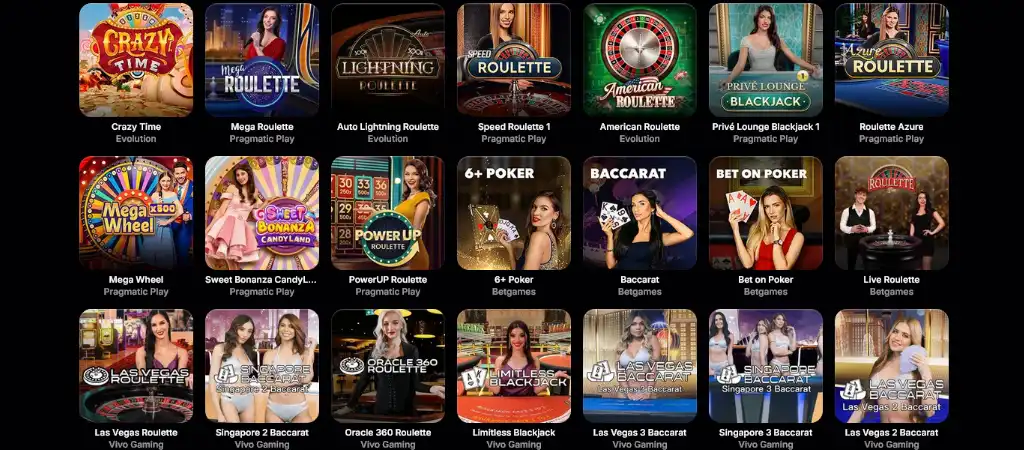 Élő rulett, blackjack és baccarat választék, élő játékok legális magyar online kaszinóban