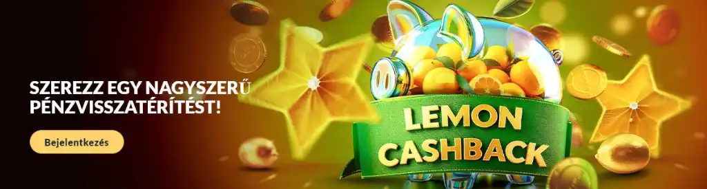 Lemon Casino cashback ajánlat, pénzvisszatérítés online kaszinó játékosoknak