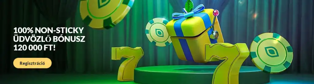 Lemon Casino üdvözlő bónusz ajánlat, 100% non-sticky bónusz 120000 Ft-ig