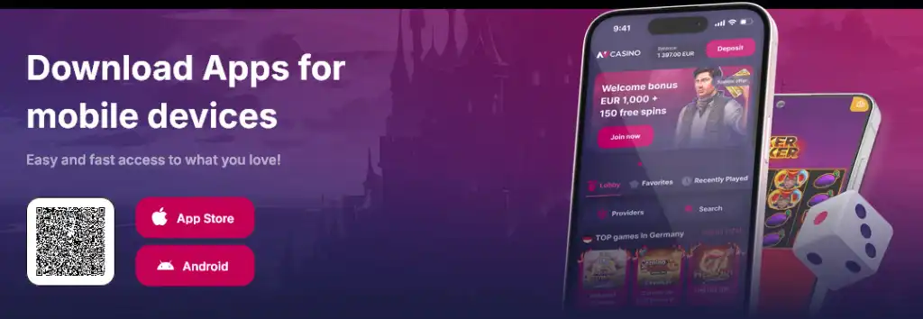 NVCasino mobil alkalmazás letöltése Android és iOS készülékekre bónuszokkal