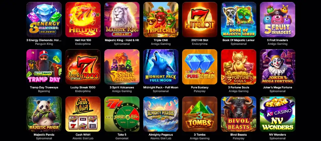 NVCasino online nyerőgépes játékok, klasszikus és modern slot gépek magyar játékosoknak