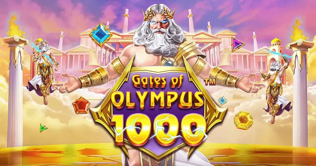 Pragmatic Play Gates of Olympus 1000 online nyerőgép borítókép, Zeusz és görög mitológia