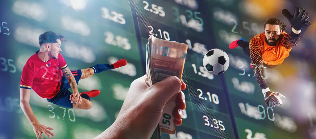 Szerencsejáték nyeremény adózás sportfogadásnál, futballista, kapus és odds táblázat mellett készpénzzel