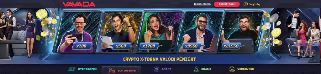 Crypto kaszinó versenyek valódi pénznyereményekért a Vavada oldalán