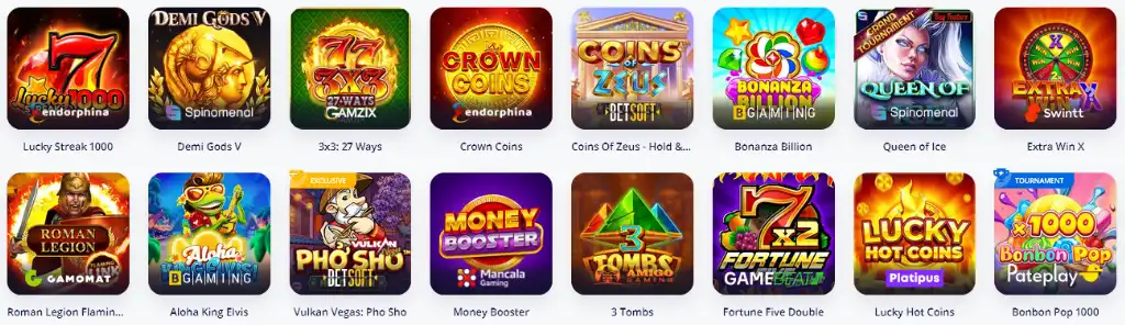 Vulkan Vegas online kaszinó népszerű nyerőgépek választékával